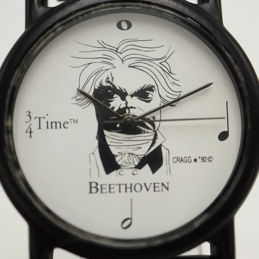 Vintage Beethoven 3/4 Time 31mm Watch Ludwig Face Notes Fantasma New Battery